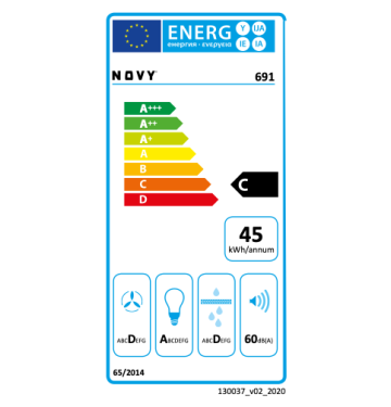 NOVY 691 hotte téléscopique - 90cm